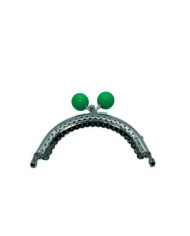 CLICK CLACK METALLO CM 8.5X6 PERLA DA 16 MM VERDE