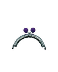 CLICK CLACK METALLO CM 8.5X6 PERLA DA 16 MM VIOLA