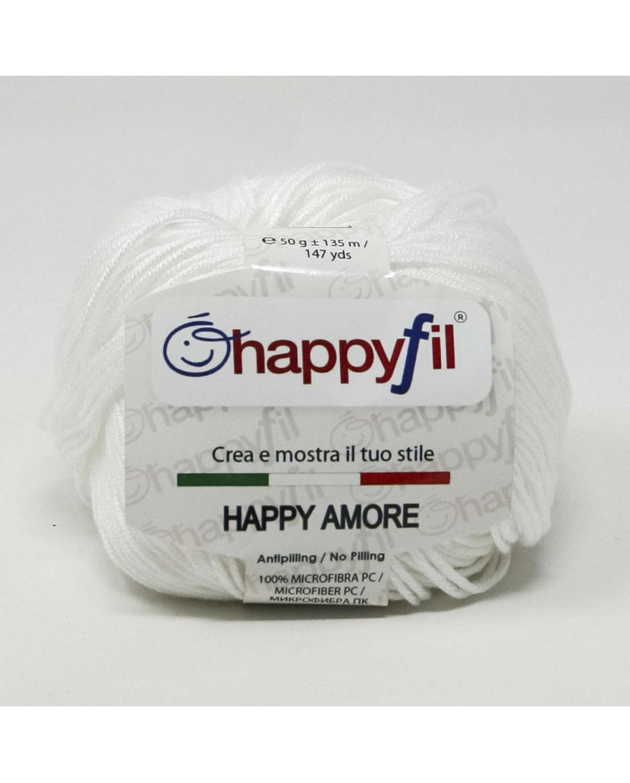 FILATO HAPPYFIL HAPPY AMORE (50 G.) 101 BIANCO