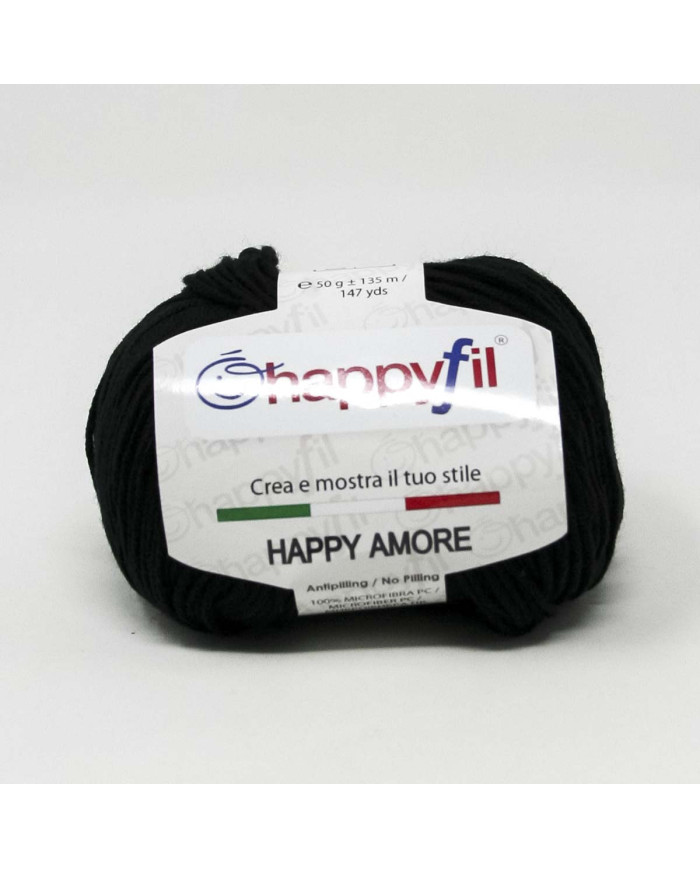 FILATO HAPPYFIL HAPPY AMORE (50 G.) 126 NERO