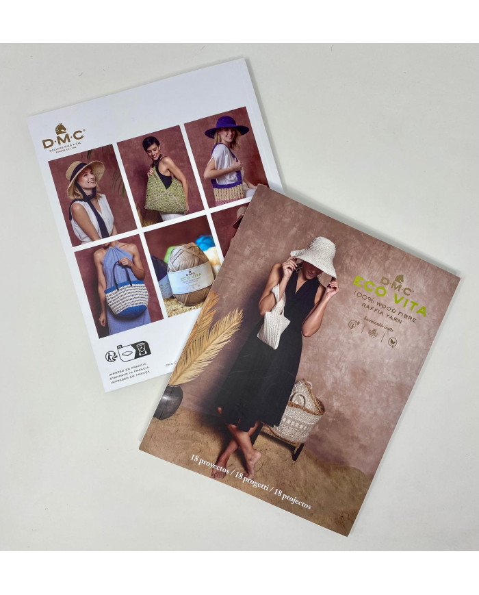 RIVISTA RAFIA DMC CAPPELLI E BORSE 12 MODELLI
