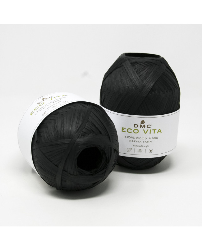 RAFIA ECO VITA (GOM 50 GR) COL 02 NERO
