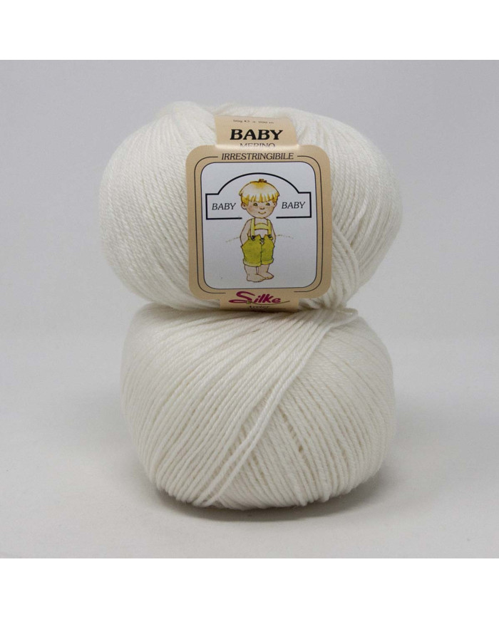 FILATO PURA LANA VERG.MERINO SILKE (50G.) 100 B.CO
