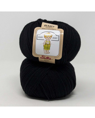 FILATO PURA LANA VERG.MERINO SILKE (50G.) 200 NER