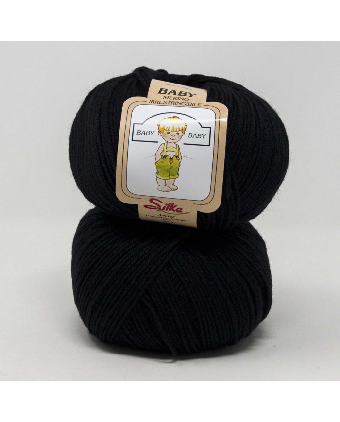 FILATO PURA LANA VERG.MERINO SILKE (50G.) 200 NER