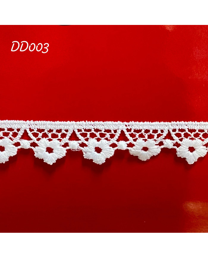 PIZZO MACRAMÈ DD003 CM 1,5 BIANCO