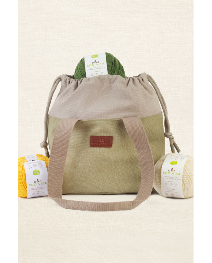 SACCA DMC U2123 KHAKI/EC 28 X 24 X 14 CM