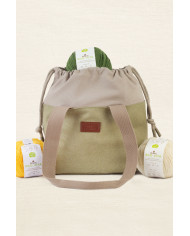 SACCA DMC U2123 KHAKI/EC 28 X 24 X 14 CM