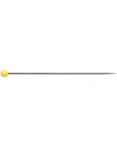 SPILLI CON TESTA DI VETRO 0,60 X 43 MM GIALLO 20G