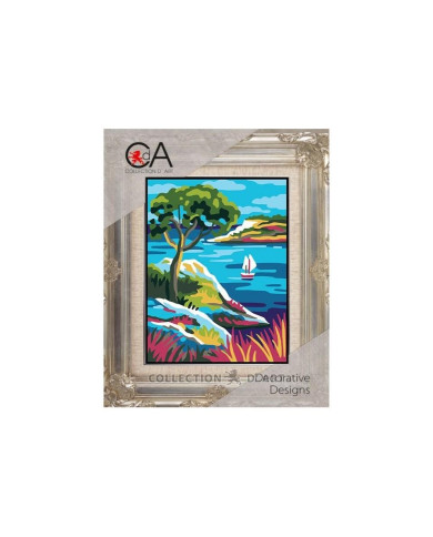 KIT MEZZOPUNTO CDA CM 20 X 25 PAESAGGIO MARE