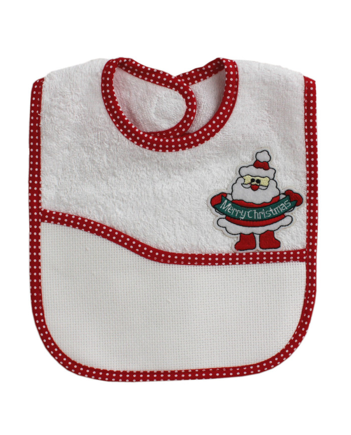 BAVAGLINO BM NATALE CON VELCRO MERRY CHRISTMAS