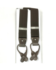 BRETELLE UNITO MM 36 AGGANCI CUOIO MARRONE