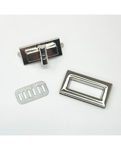 CHIUSURA A GIRELLO 3,9X2,2 CM IN METALLO ZAMA SILV