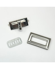 CHIUSURA A GIRELLO 3,9X2,2 CM IN METALLO ZAMA SILV