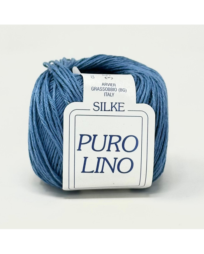 FILATO SILKE LINO (GOM X 50 G.) COL 39 AZZURRO