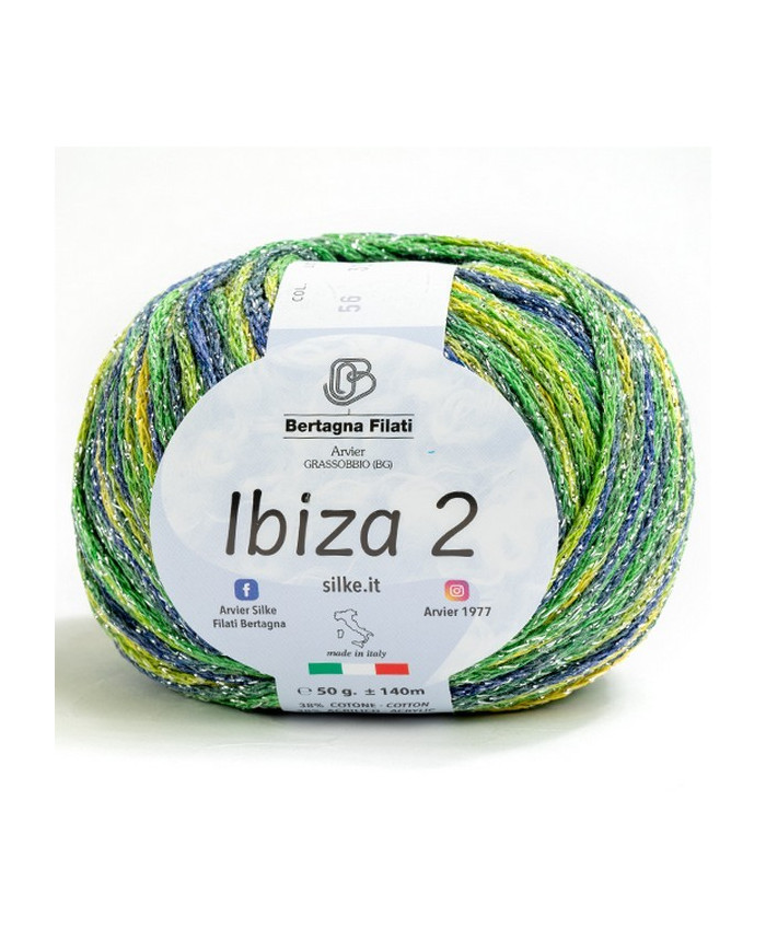 FILATO IBIZA 2 BERTAGNA (50 GR) COL 56 VERDE PRATO