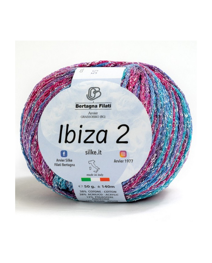 FILATO IBIZA 2 BERTAGNA (50 GR) COL 55 VIOLA