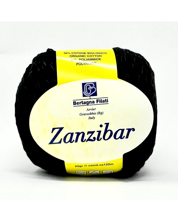FILATO ZANZIBAR BERTAGANA FILATI COL 7 NERO
