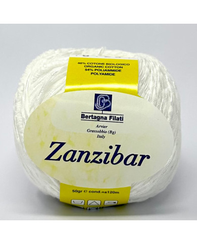FILATO ZANZIBAR BERTAGANA FILATI COL 8 BIANCO