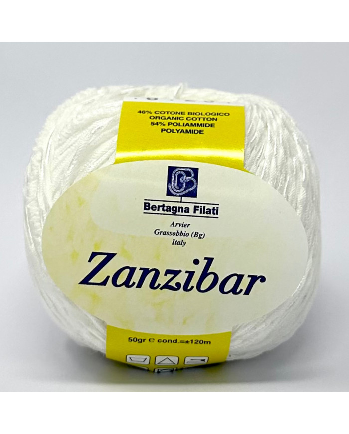 FILATO ZANZIBAR BERTAGANA FILATI COL 8 BIANCO