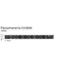 PASSAMANERIA STRASS TERMOADESIVA COL NERO