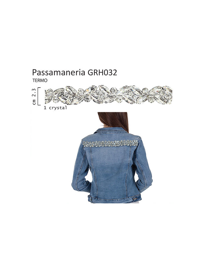 PASSAMANERIA PIETRE TERMOADESIVA ARG CRYSTAL