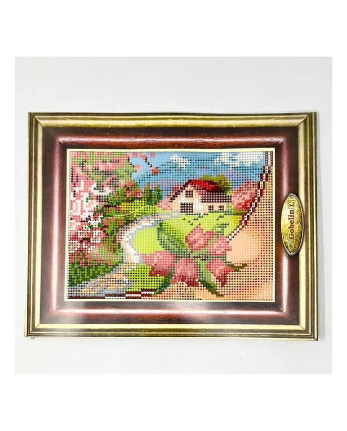 KIT MEZZOPUNTO GOBELIN CM 20 X 25 PAESAGGIO CASA