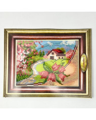 KIT MEZZOPUNTO GOBELIN CM 20 X 25 PAESAGGIO CASA