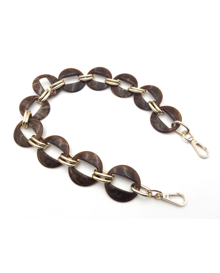 CATENA RESINA ROUND CM 56 MARRONE