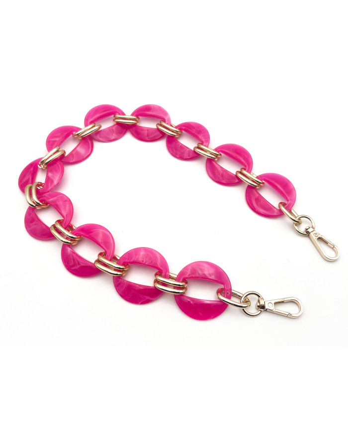 CATENA RESINA ROUND CM 56 FUXIA