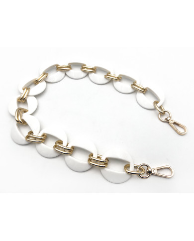 CATENA RESINA ROUND CM 56 BIANCO