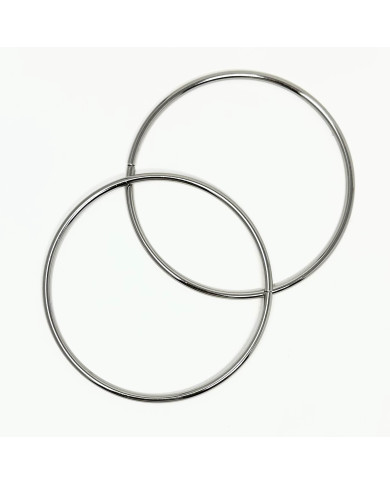 MANICO TONDO 12,5 CM IN METALLO SP. 5MM ARGENTO