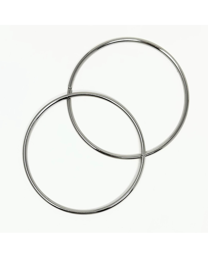 MANICO TONDO 12,5 CM IN METALLO SP. 5MM ARGENTO