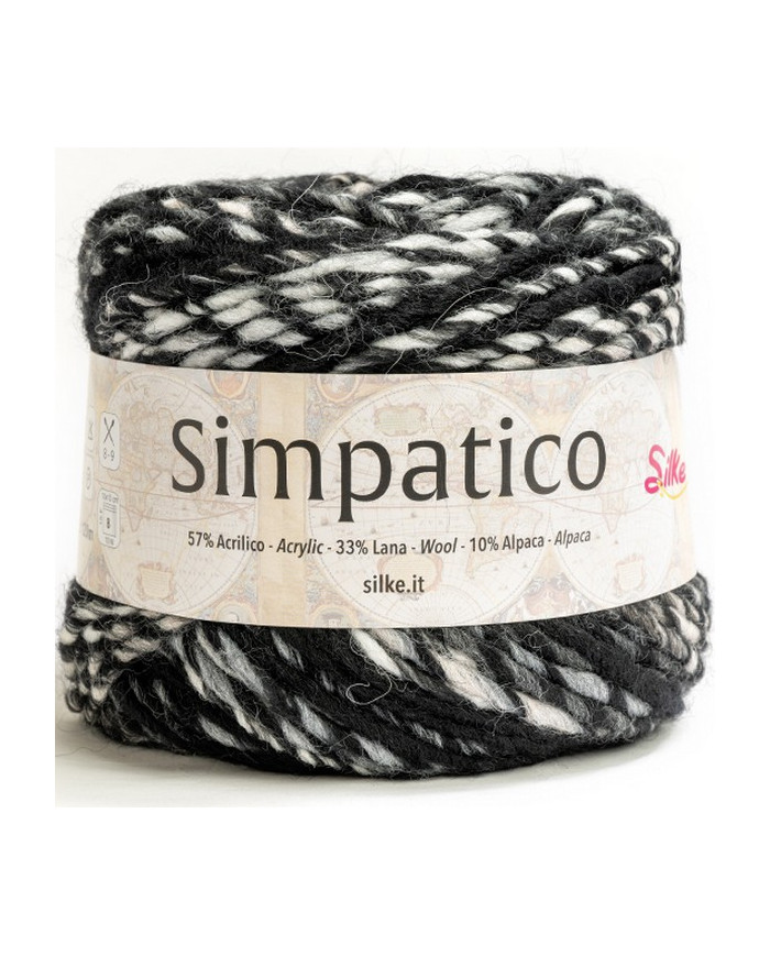 FILATO SIMPATICO SILKE COL 64 NERO SFUMATO