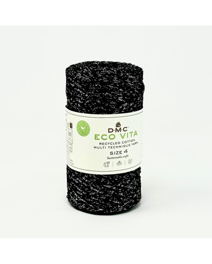 DMC NOVA VITA MM 4 METALLIC (250 GR) 721 NERO ARG.