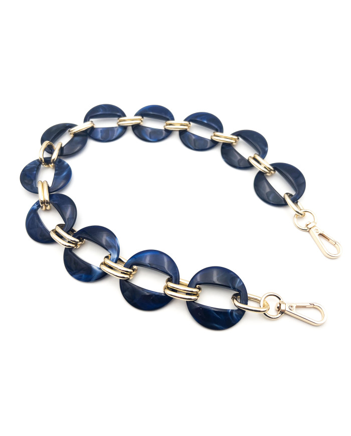 CATENA RESINA ROUND CM 56 BLU