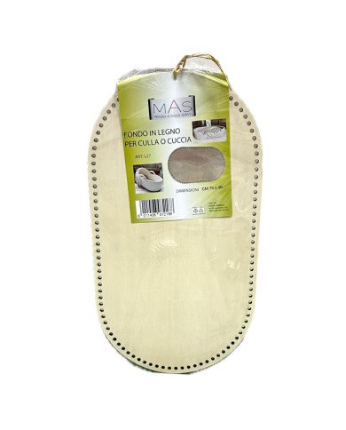 FONDO CULLA OVALE IN LEGNO CM 75 X 40