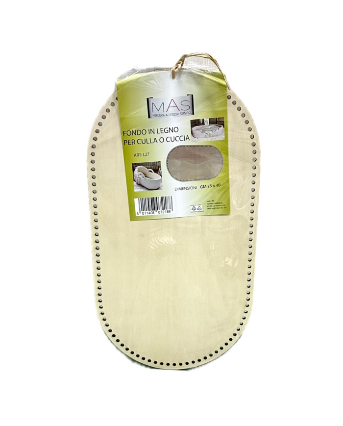 FONDO CULLA OVALE IN LEGNO CM 75 X 40