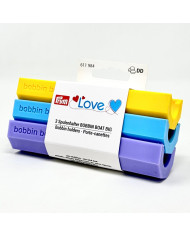 PORTA BOBINE PLASTICA COLORI ASSORTITI, SET 3 PZ