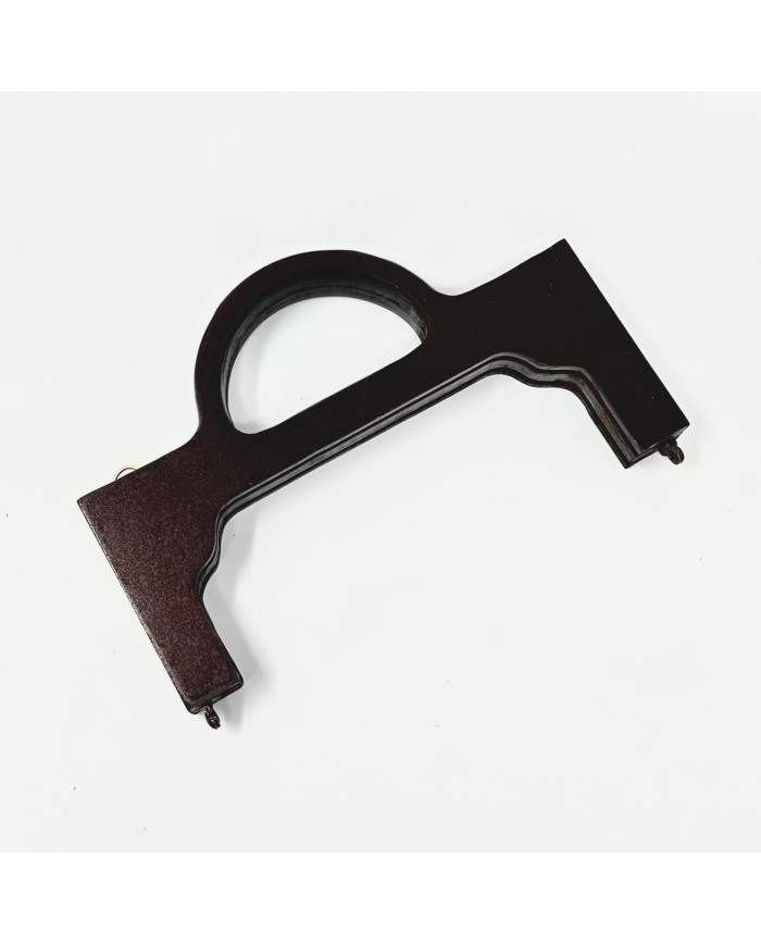 MANICO POCHETTE IN LEGNO CM 20*12,50 TESTA MORO
