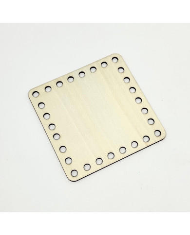 FONDO LEGNO QUADRATO CM 10 X 10 CON FORI