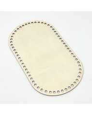 FONDO LEGNO OVALE CM 25 X 15 CON FORI