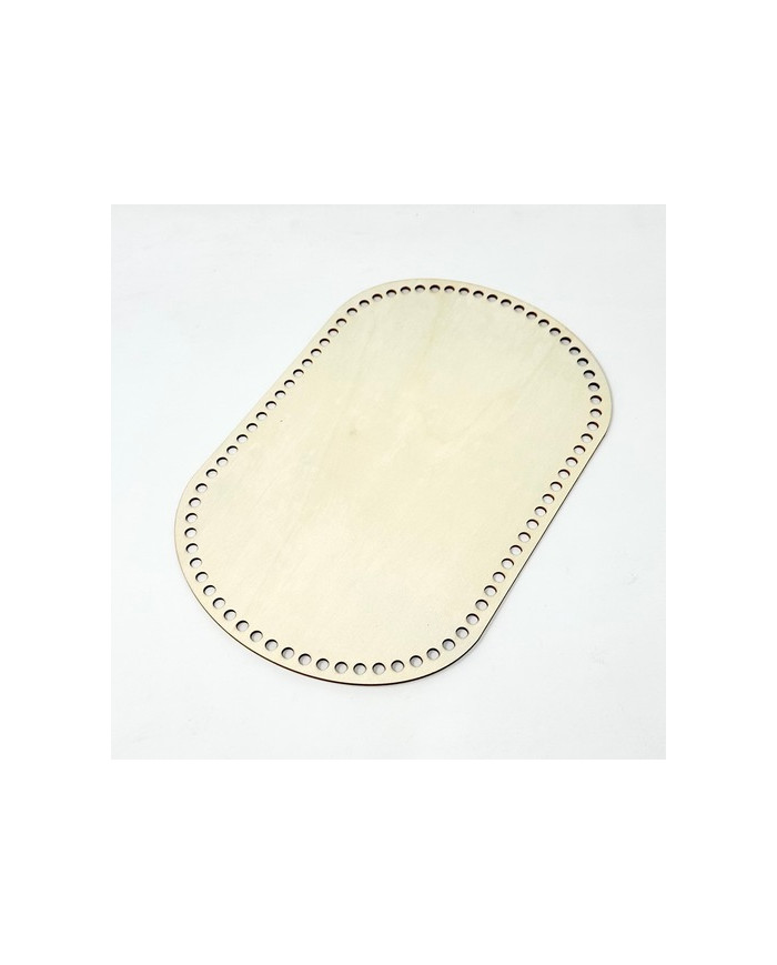 FONDO LEGNO OVALE CM 30 X 20 CON FORI