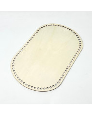 FONDO LEGNO OVALE CM 30 X 20 CON FORI