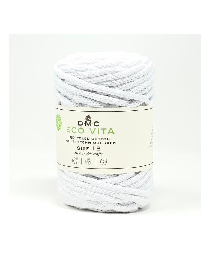 DMC ECO VITA 12 (250 GR, 55 MT) 100 BIANCO
