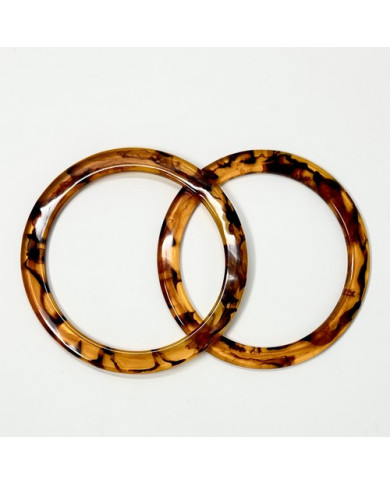 MANICI PER BORSA TONDI CM 15 RESINA (COPPIA) MARRO