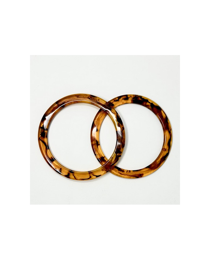 MANICI PER BORSA TONDI CM 15 RESINA (COPPIA) MARRO