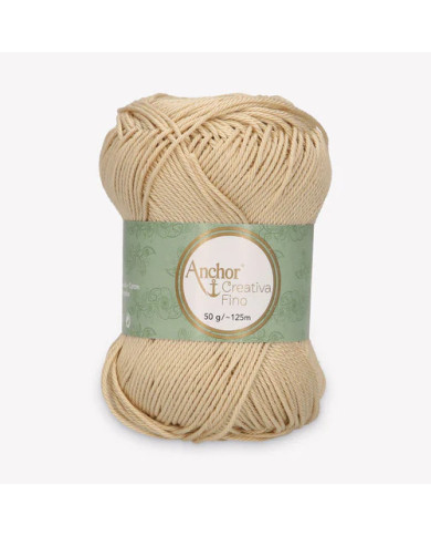 FILATO ANCHOR CREATIVA FINO 50G. 404 CREMA