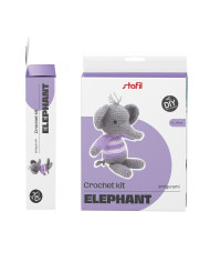 KIT PER AMIGURUMI CM 12,5 X 20 ELEFANTE