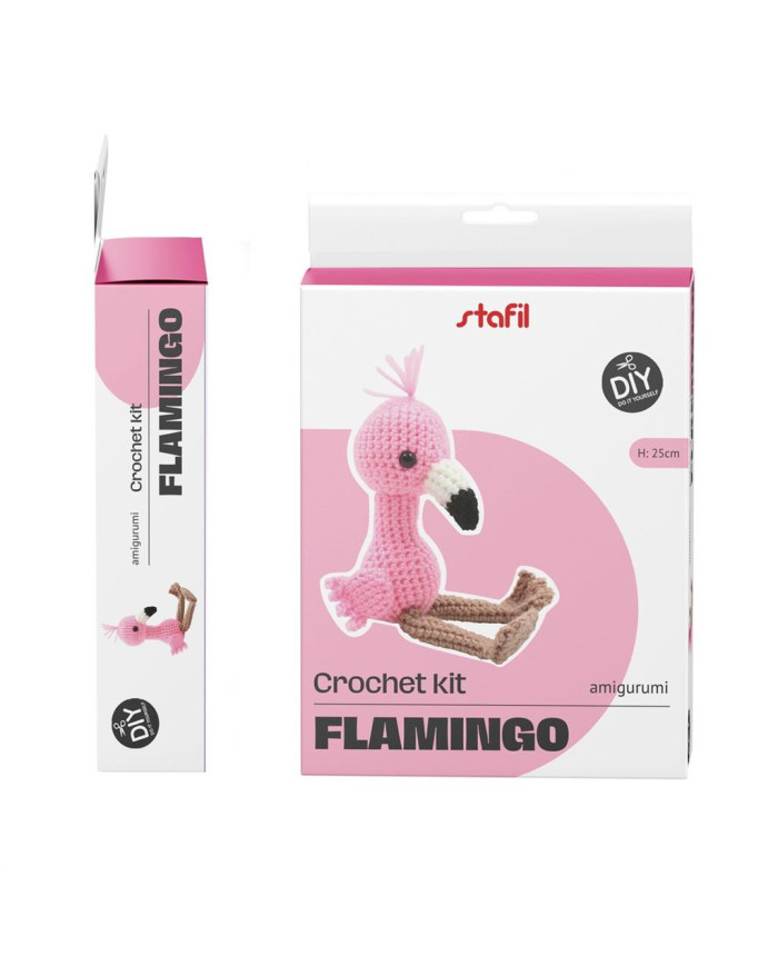 KIT PER AMIGURUMI CM 14 X 25 FLAMINGO
